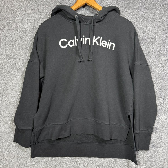 Calvin Klein Jeans Tops - Calvin Klein JeansHoodie Womens Large‎ Black Logo Pullover Sweatshirt